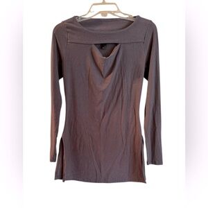 Kiya Tomlin Elegant Gray Women's Top